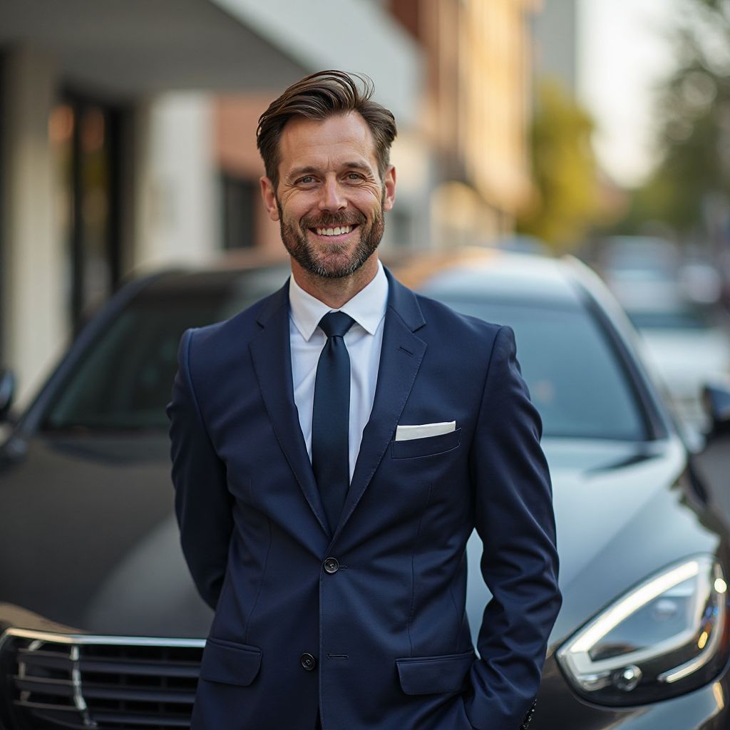 Fotografía de Javier Serrano, empresario satisfecho con su compra